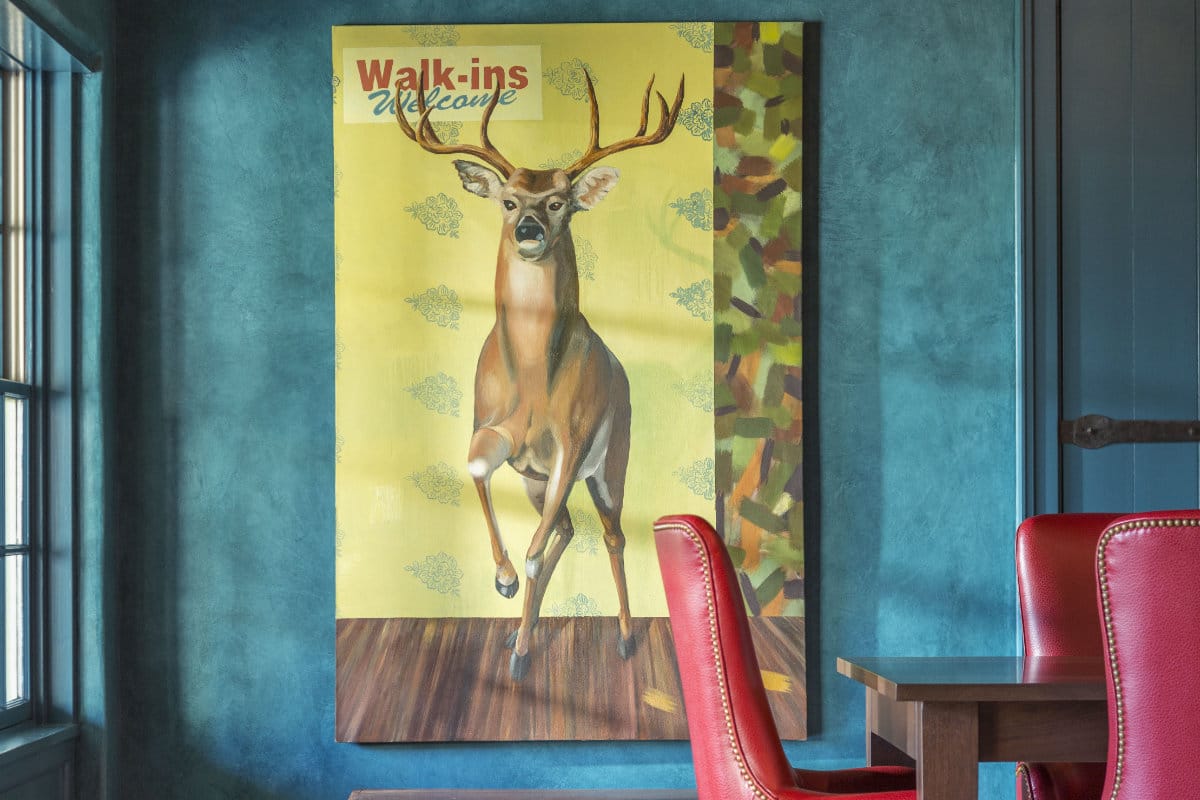 wall art with deer