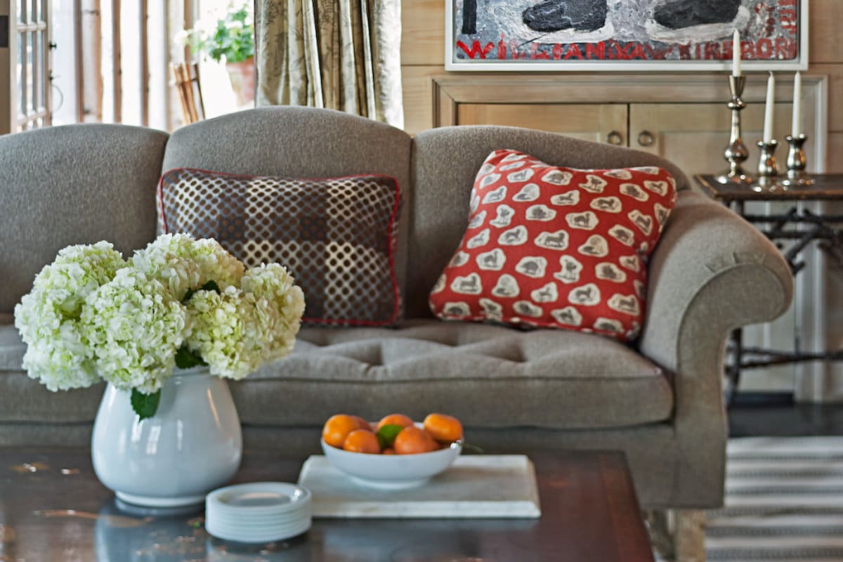 couch with pillows
