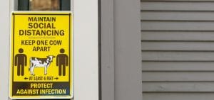 Maintain social distancing sign